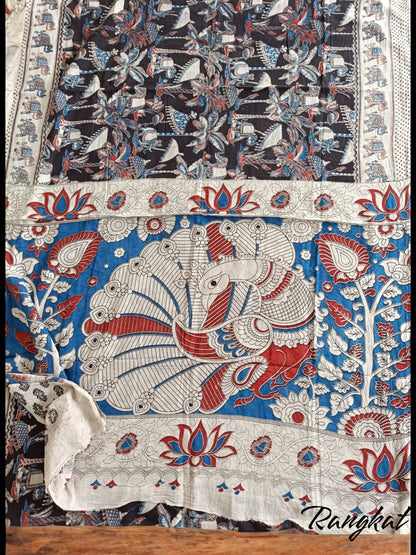 दिव्यविवाह - Handmade Kalamkari Mul Cotton Sarees - Saree | Tags: Kalamkari Mul Cotton