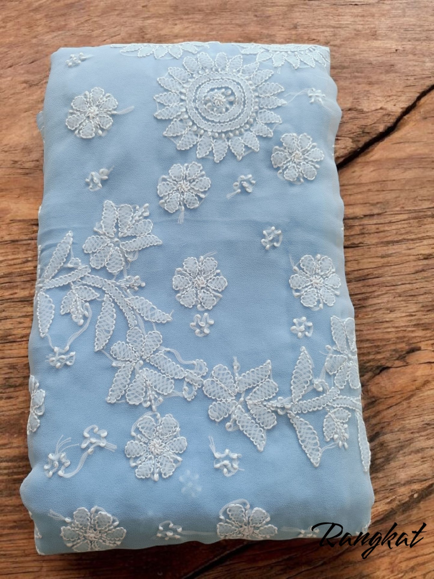 Soft Georgette Chikankari Saree