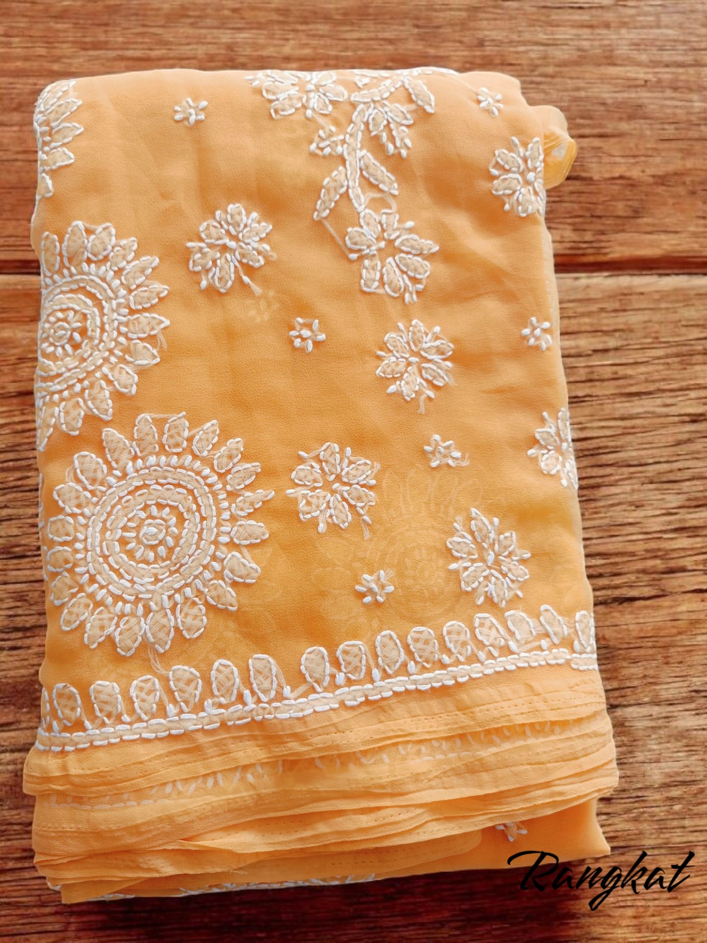Soft Georgette Chikankari Saree