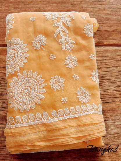 Soft Georgette Chikankari Saree