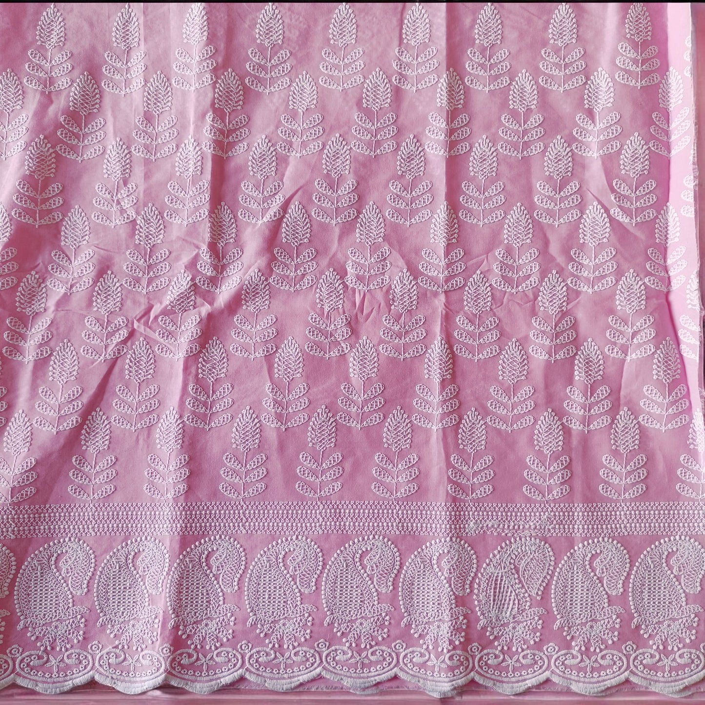 शीतलवायुसंविता - Chikankari Cotton Blouse Fabric - Fabric | Tags: Chikankari Cotton Textile