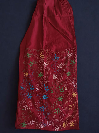 Pure Cotton Trendy Plazzos for Effortless Style with Kantha Stitch