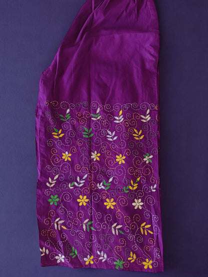 Pure Cotton Trendy Plazzos with Kantha Stitch