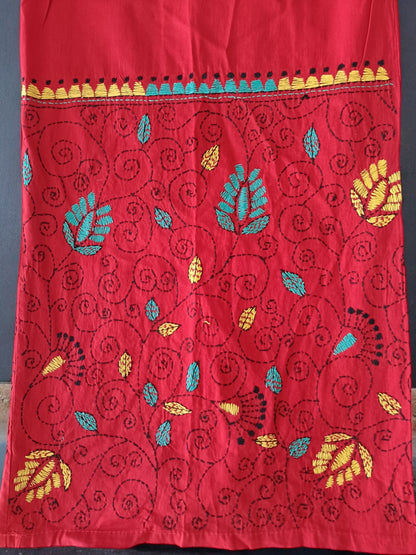 Pure Cotton Trendy Plazzos with Kantha Stitch