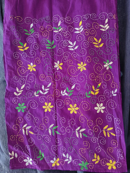 Pure Cotton Trendy Plazzos with Kantha Stitch