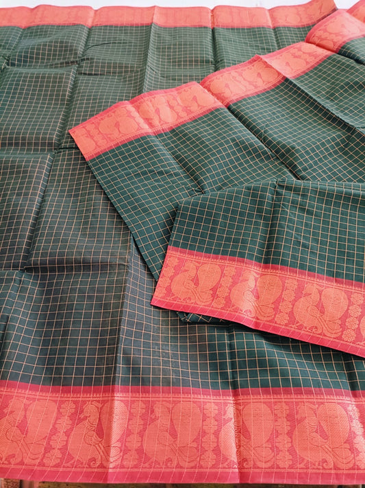 à¤¨à¤¯à¤¨à¤¾ | Nayana - Traditional Kanchi South Cotton Saree - Saree | Tags: South Cotton