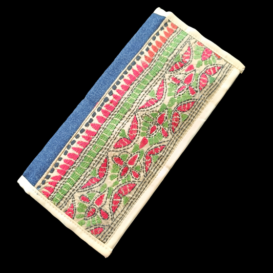 संपन्ना - Pure Denim Kantha Stitch Wallet