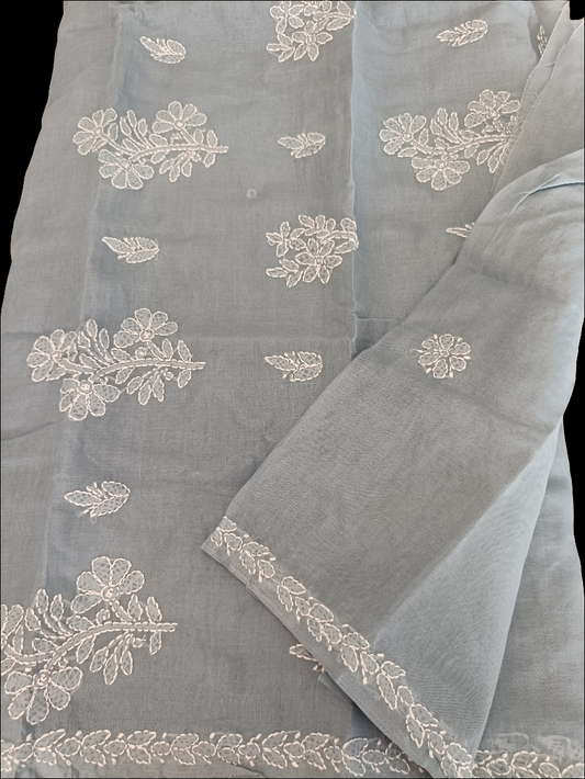 गंगा - Chikankari Cotton Saree