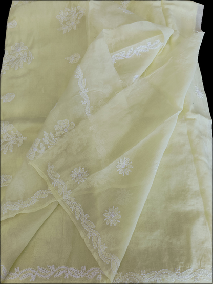 नर्मदा - Chikankari Cotton Saree