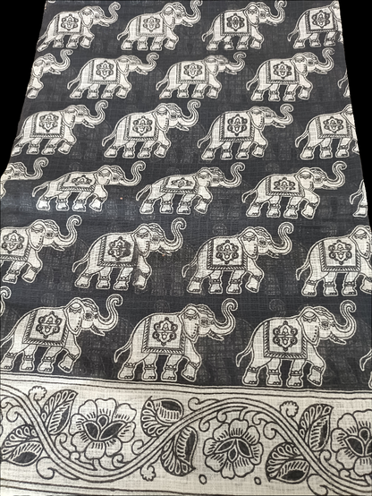 लोपामुद्रा - Pure Kota Handloom Cotton Handcrafted Kalamkari Saree
