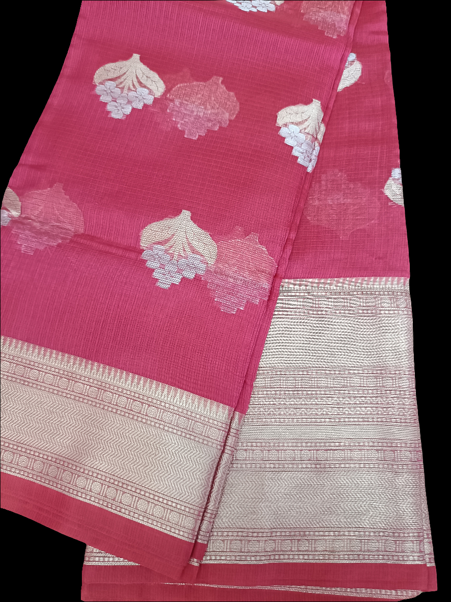 राजनन्दिनी - Gorgeous Kota Doria Saree with Heavy Zari Work