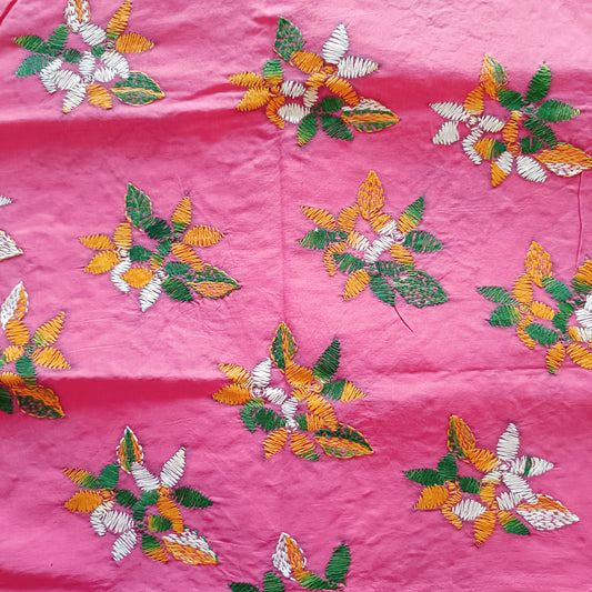 Kantha Stitch Cotton Blouse Fabric