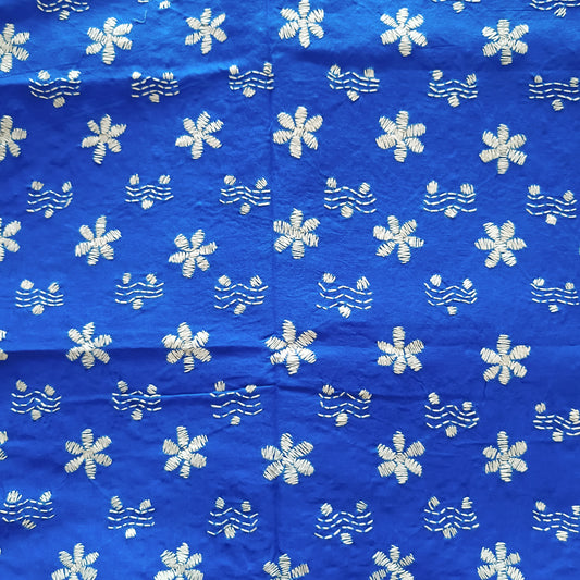 Kantha Stitch Cotton Blouse Fabric