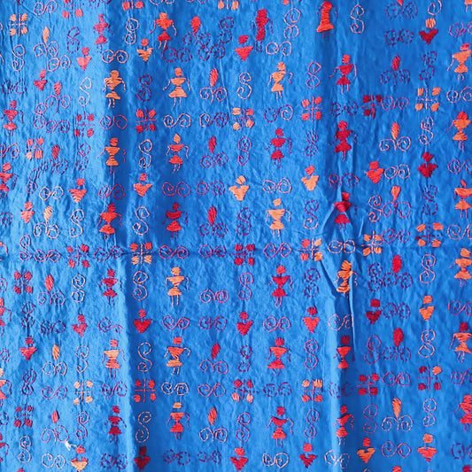 Kantha Stitch Cotton Blouse Fabric