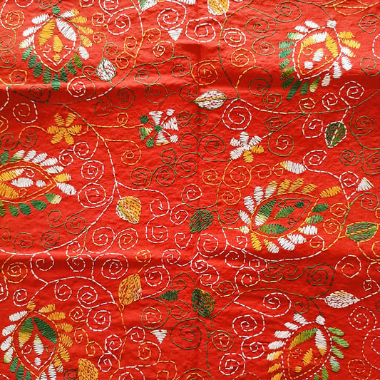 Kantha Stitch Cotton Blouse Fabric