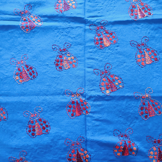 Kantha Stitch Cotton Blouse Fabric