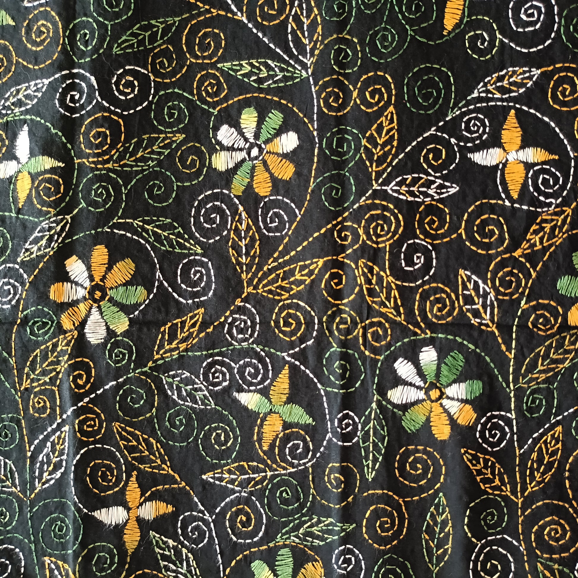 Kantha Stitch Cotton Blouse Fabric - Fabric | Tags: Kantha Cotton Textile
