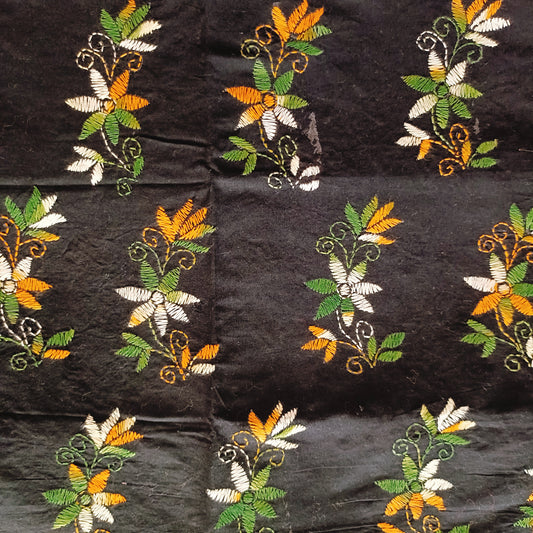 Kantha Stitch Cotton Blouse Fabric