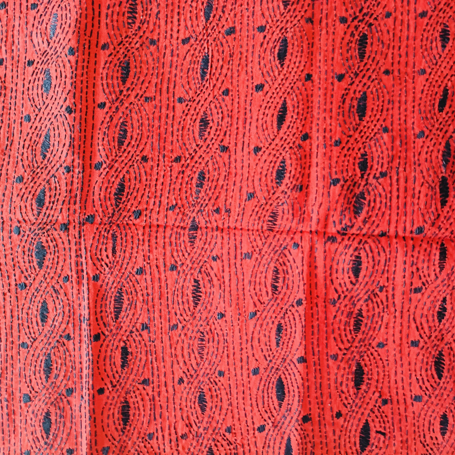 Kantha Stitch Cotton Blouse Fabric - Fabric | Tags: Kantha Cotton Textile