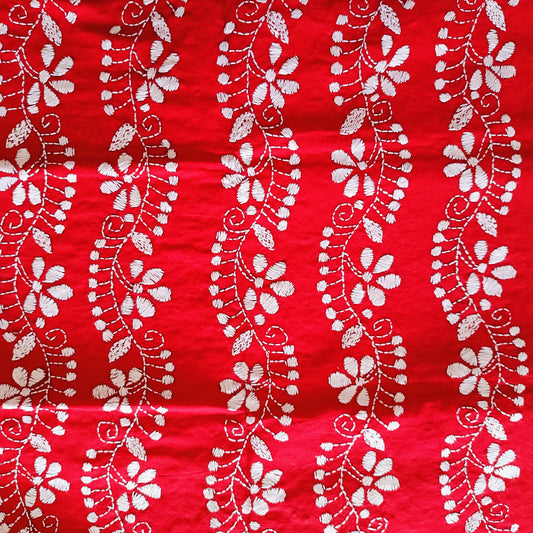 Kantha Stitch Cotton Blouse Fabric