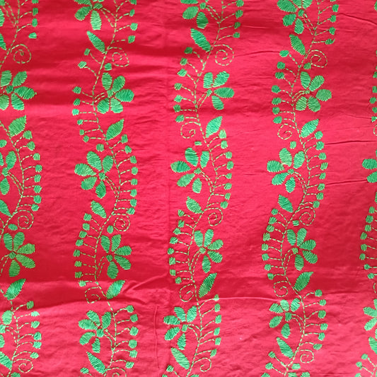 Kantha Stitch Cotton Blouse Fabric