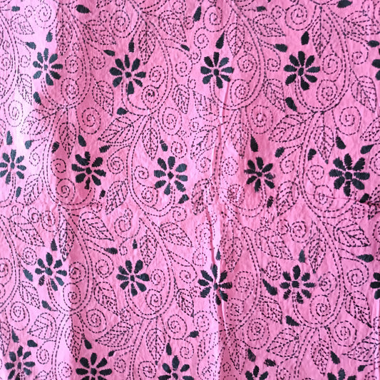 Kantha Stitch Cotton Blouse Fabric