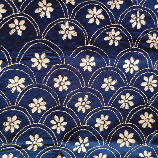 Kantha Stitch Cotton Blouse Fabric