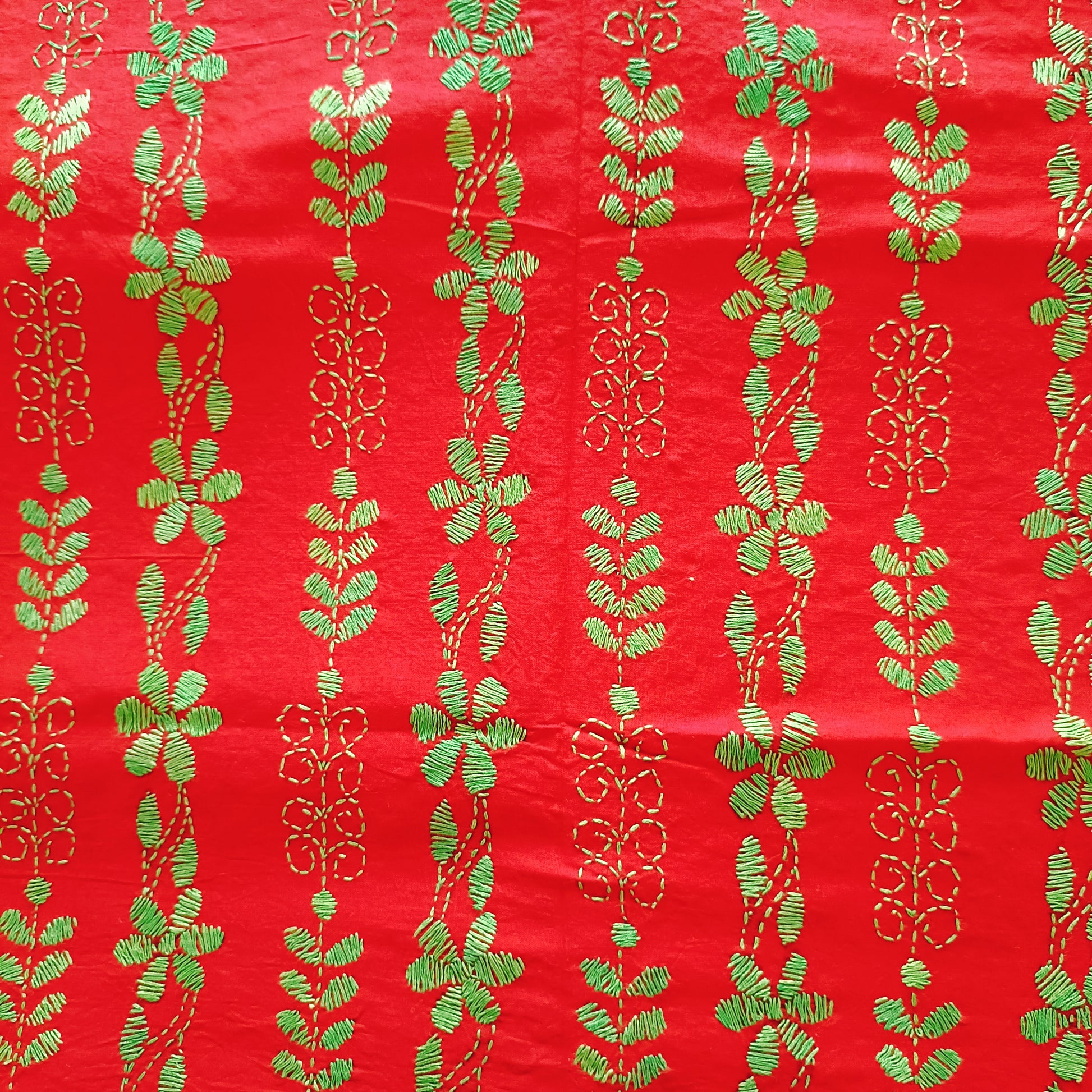 Kantha Stitch Cotton Blouse Fabric - Fabric | Tags: Kantha Cotton Textile