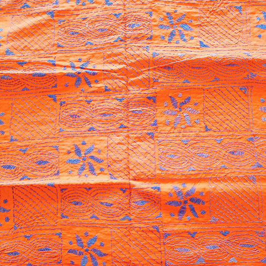 Kantha Stitch Cotton Blouse Fabric