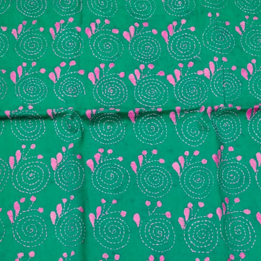 Kantha Stitch Cotton Blouse Fabric