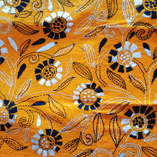 Kantha Stitch Cotton Blouse Fabric