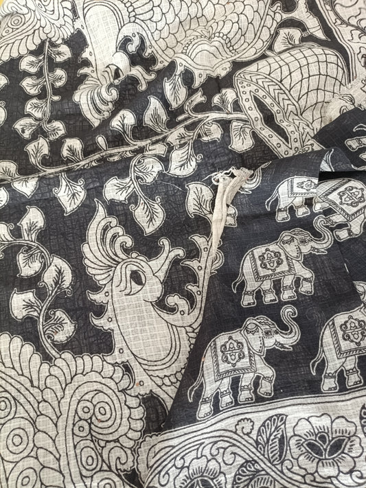 लोपामुद्रा - Pure Kota Handloom Cotton Handcrafted Kalamkari Saree