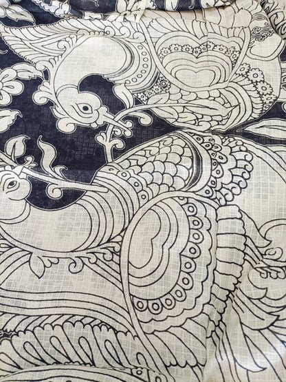 पार्वती - Pure Kota Handloom Cotton Handcrafted Kalamkari Saree