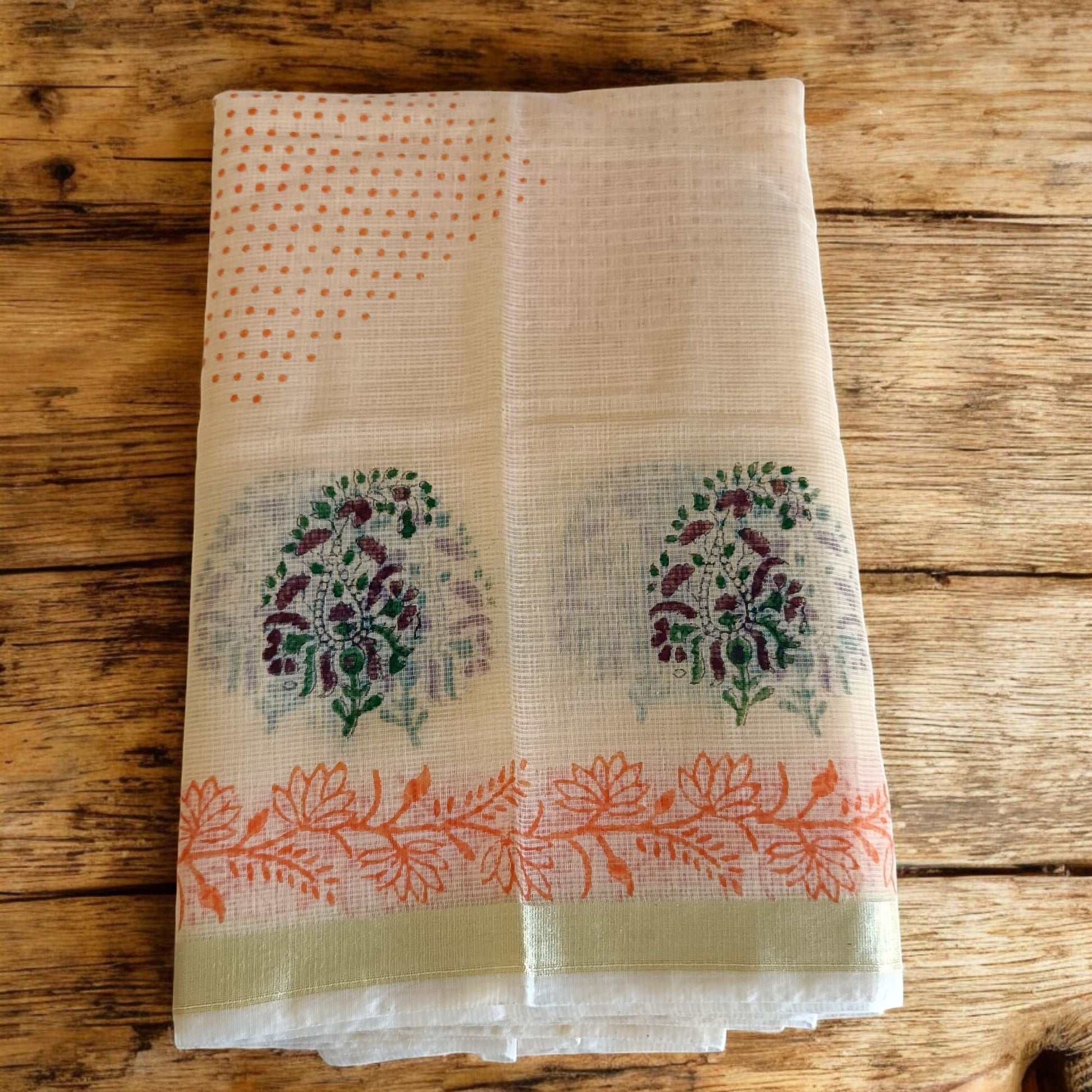 सुगंधित सुकुमार - Kota Doria Prints Saree - Saree | Tags: Kota Doria Prints