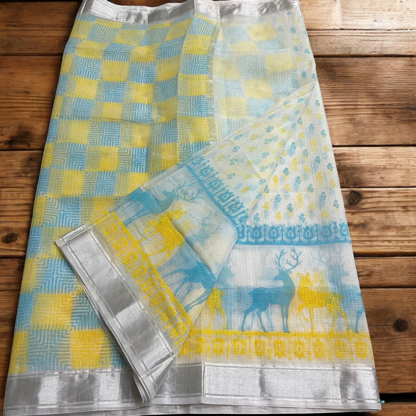 Kota Doria Prints Saree