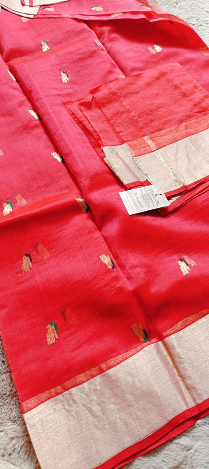 Pure Katan Chanderi Silk Saree