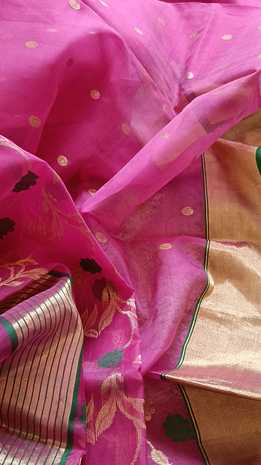 Pure Katan Chanderi Silk Saree