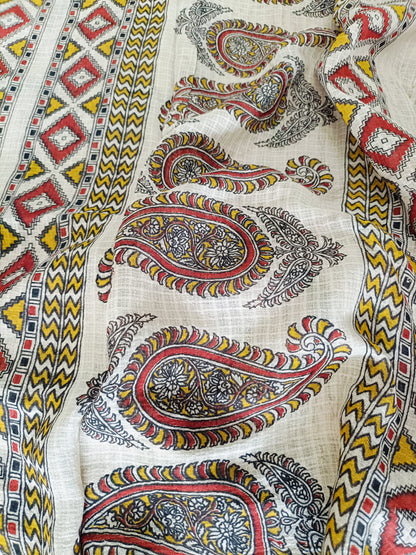 शाची - Pure Kota Handloom Cotton Handcrafted Kalamkari Saree