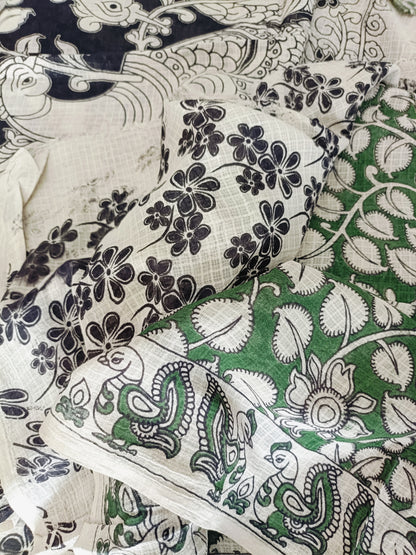 पार्वती - Pure Kota Handloom Cotton Handcrafted Kalamkari Saree