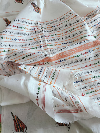 Handmade Kantha Stitch Khesh Cotton Saree