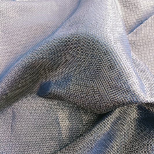 झिलमिलाता नील  - Premium Electric Blue Brocade Fabric - Fabric | Tags: Silk