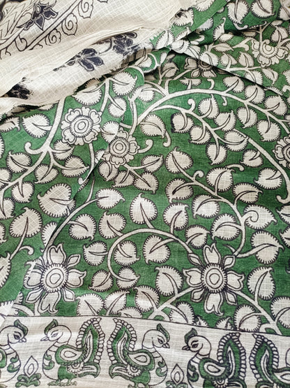 पार्वती - Pure Kota Handloom Cotton Handcrafted Kalamkari Saree