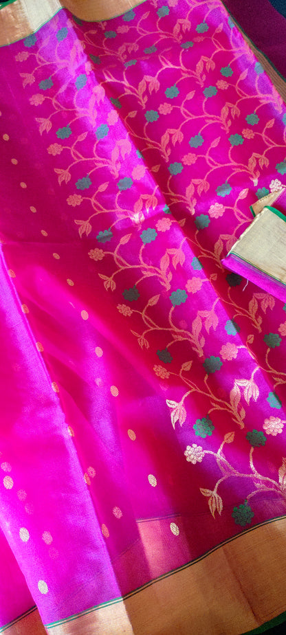 Pure Katan Chanderi Silk Saree
