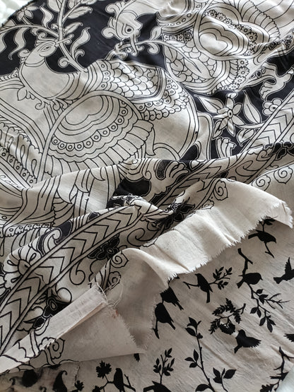 Handmade Kalamkari Mul Cotton Sarees