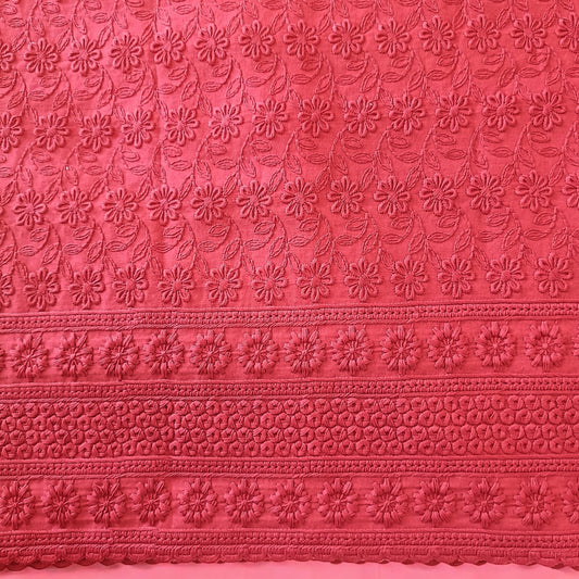 Chikankari Cotton Blouse Fabric
