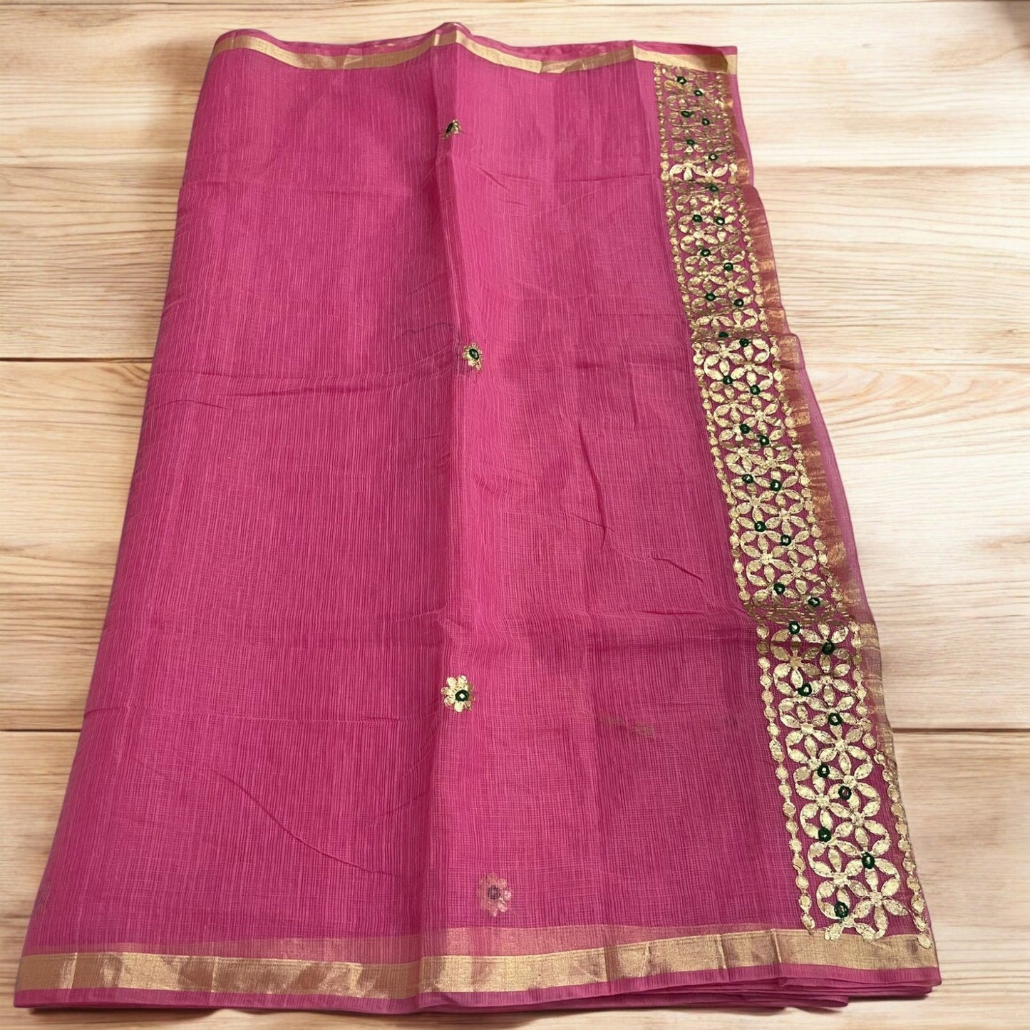 Kota Doria Sarees with Gota work