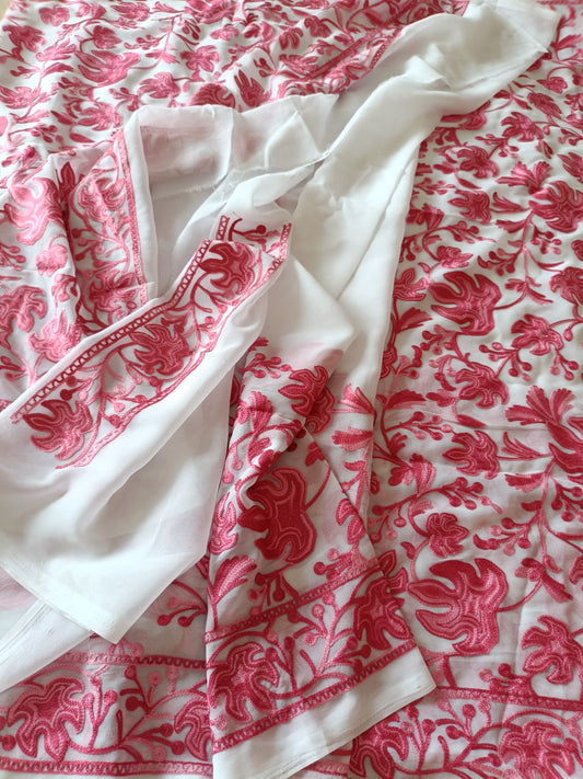 Georgette Saree With Aari Embroidery