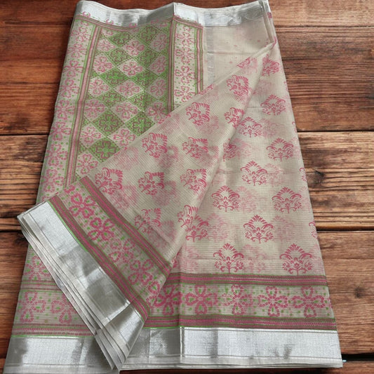 Kota Doria Prints Saree