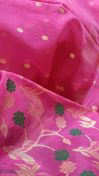 Pure Katan Chanderi Silk Saree