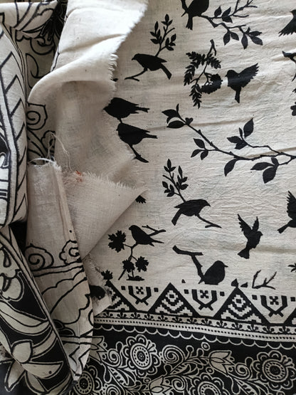 Handmade Kalamkari Mul Cotton Sarees